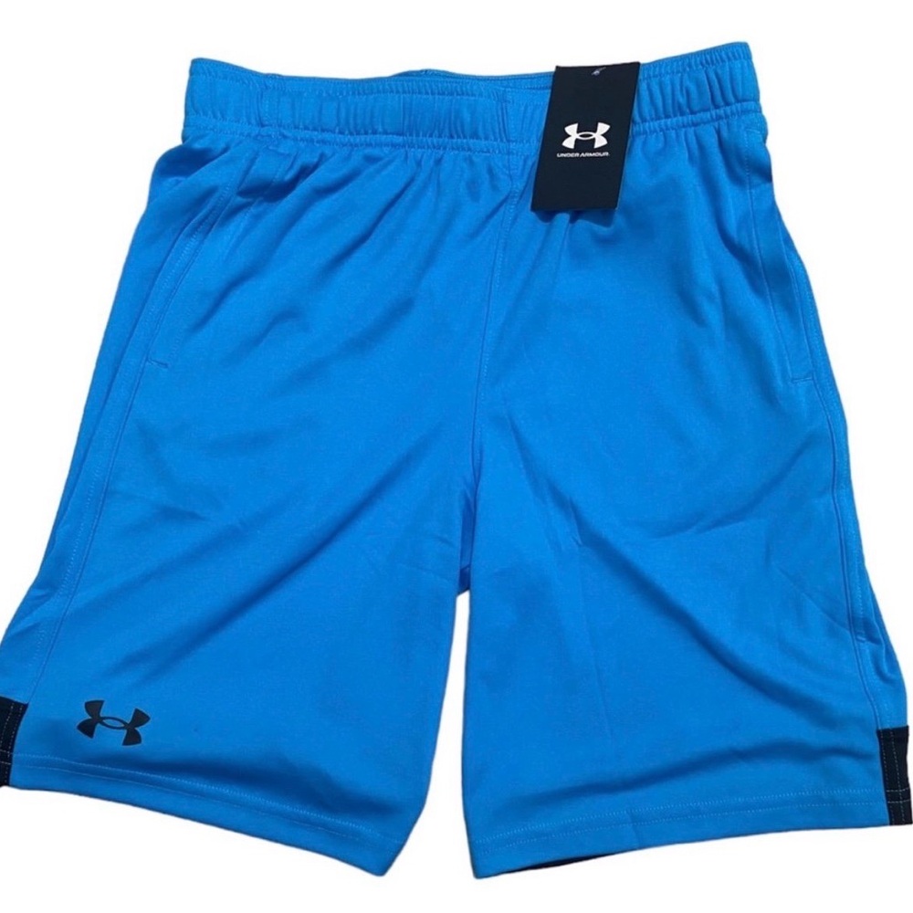 Under Armour Blue Velocity Shorts Boys SMALL NEW